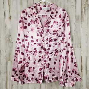 Secret Treasures Floral Pajama Top Pink Size 2XL